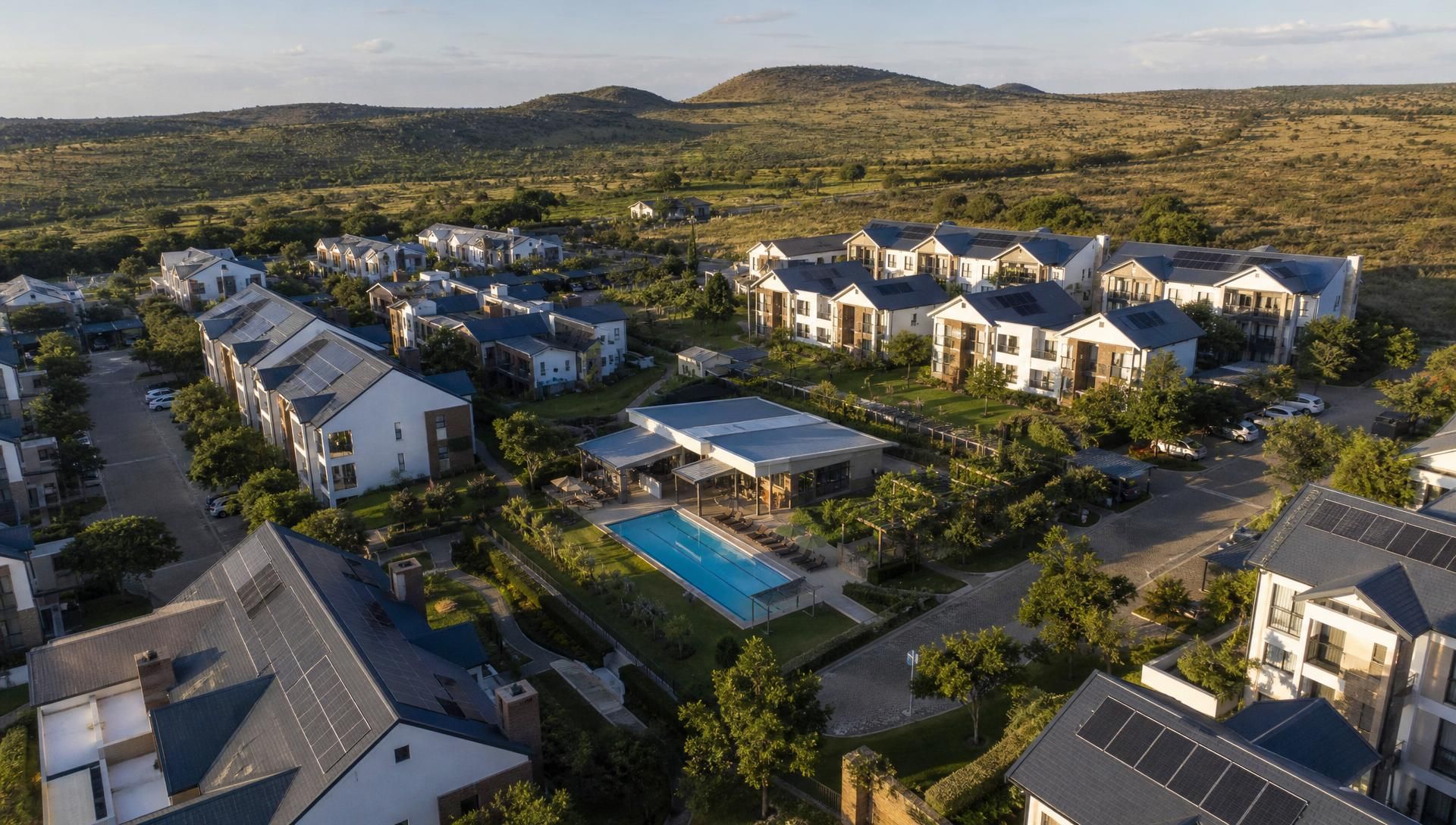 Ebukhosini Estate Moretele at golden hour