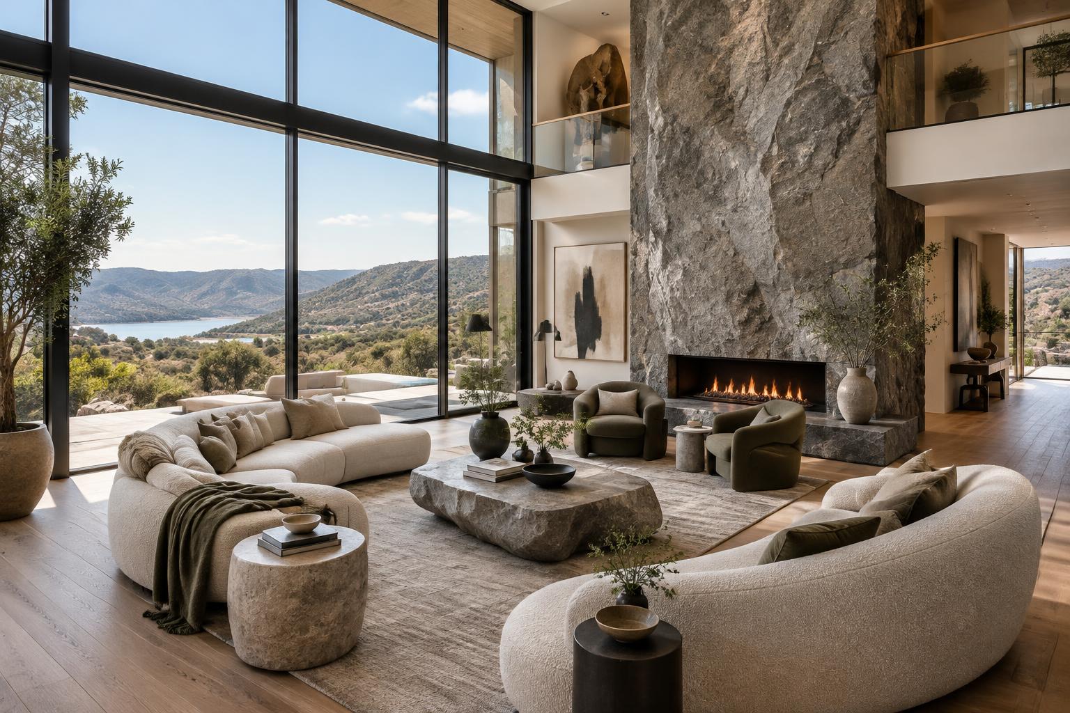 The double-volume lounge