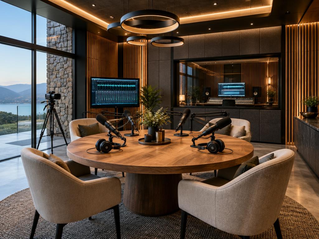 The podcast studio