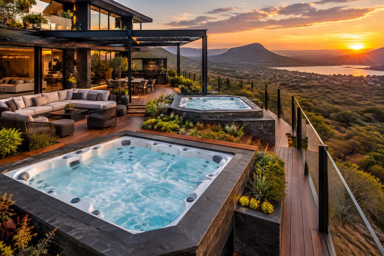 Rooftop jacuzzis & sunset lounge
