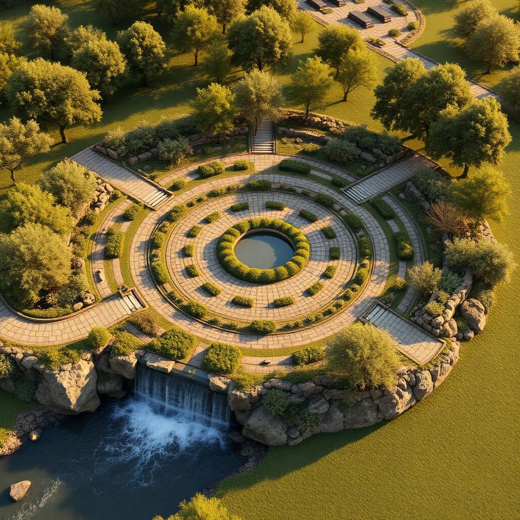 Memorial precinct aerial