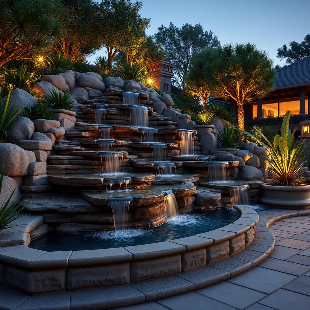 Waterfall at dusk