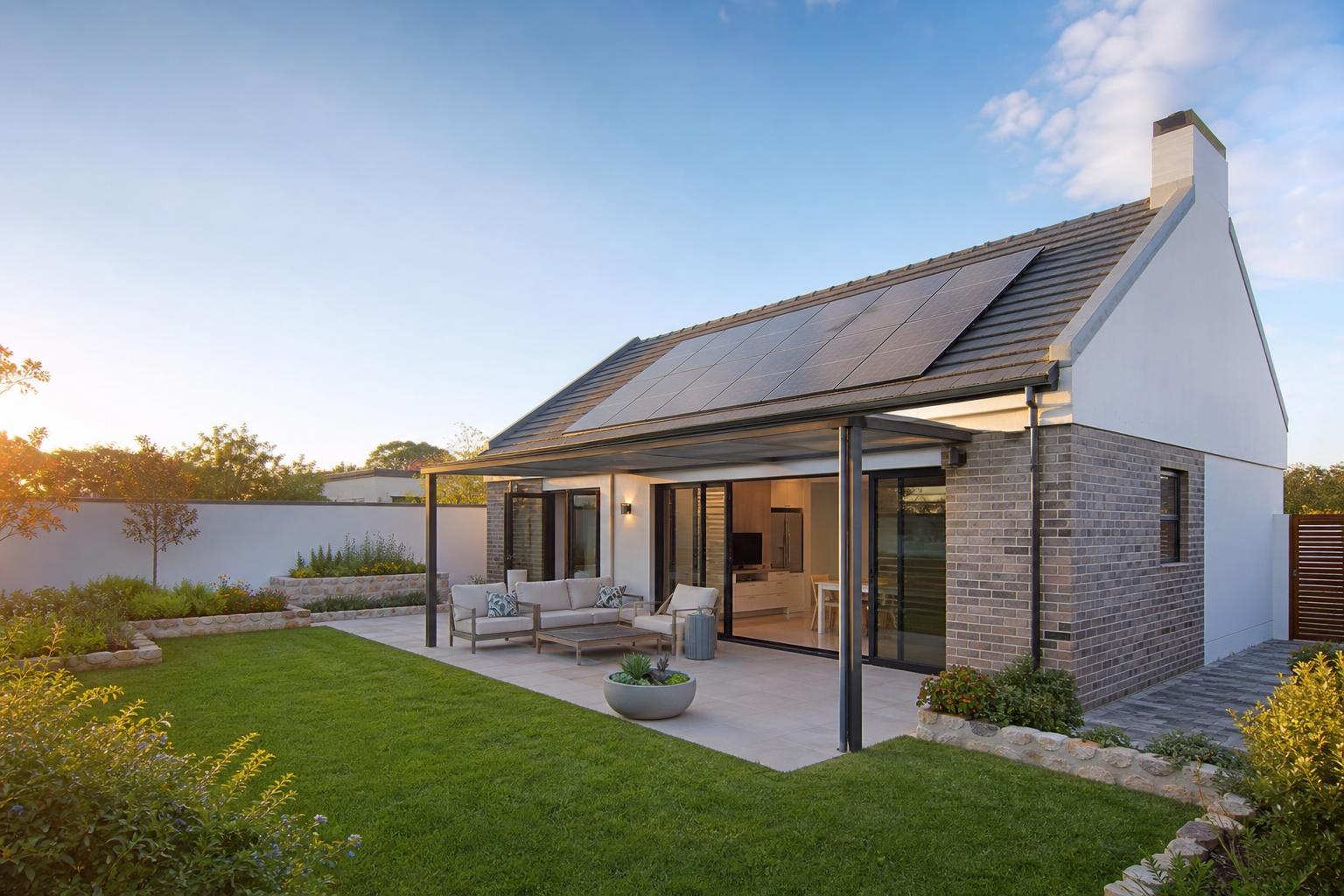 The Impala — 1 Bedroom standalone double-storey villa with glass facade and steel double garage