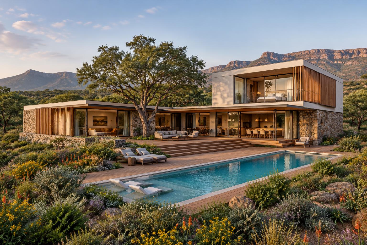 The Legacy Courtyard villa architectural concept at Harties