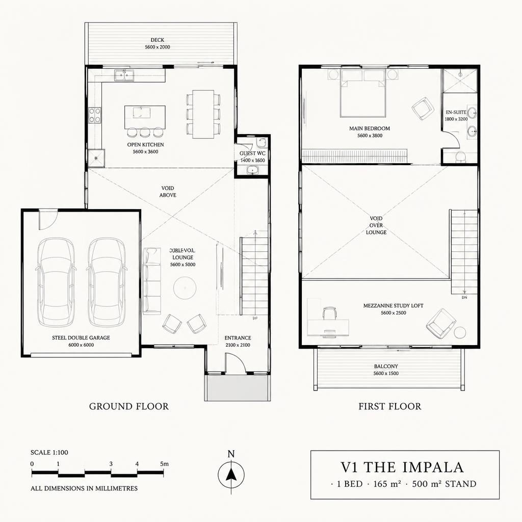 The Impala floor plan — ground and first floor layout with room dimensions